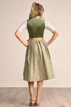 KRÜGER COLLECTION Mini Dirndl grün Ornamentmuster Vesa