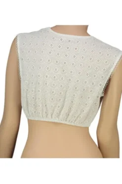 KRÜGER MADL Dirndlbluse ecru Ohne Arm Joyia