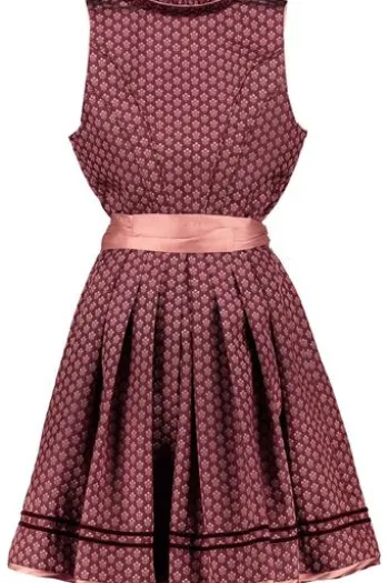 KRÜGER MADL Dirndl bordeaux geblümt Carli