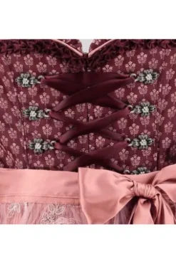 KRÜGER MADL Dirndl bordeaux geblümt Carli