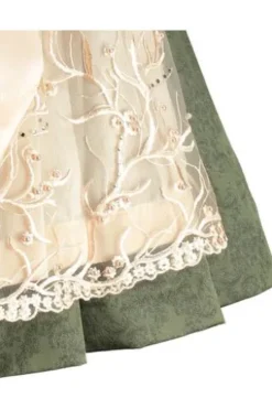 KRÜGER MADL Dirndl dunkelgrün geblümt Marcia