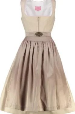 KRÜGER MADL Midi Dirndl beige Evi 70er Rocklänge