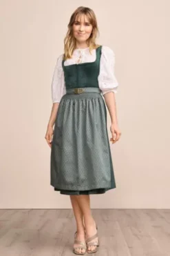 KRÜGER MADL Midi Dirndl dunkelgrün Alisha (70cm)
