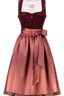 KRÜGER MADL Midi Dirndl kupfer Ariella 70er Rocklänge