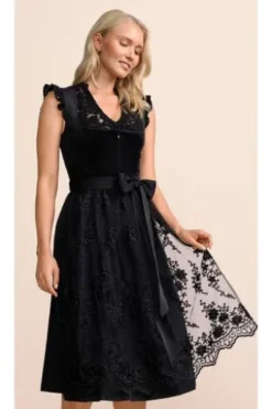 KRÜGER MADL Midi Dirndl schwarz Lovira (70 cm)