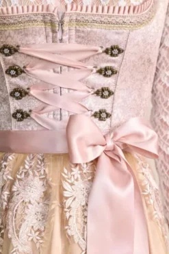 KRÜGER MADL Mini Dirndl apricot geblümt 419365