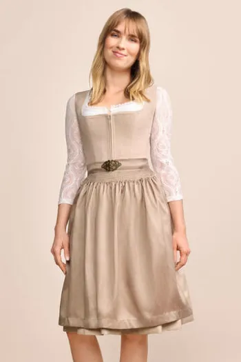 KRÜGER MADL MIni Dirndl beige Evi 60er Rocklänge