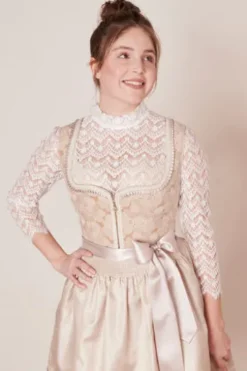 KRÜGER MADL Mini Dirndl beige geblümt Mae