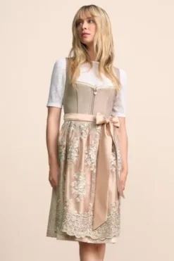 KRÜGER MADL MIni Dirndl beige Lumi 60er Rocklänge