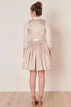 KRÜGER MADL Mini Dirndl beige Paisleymuster Gerda