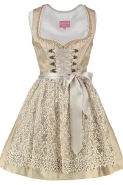KRÜGER MADL Mini Dirndl beige Paisleymuster Gerda