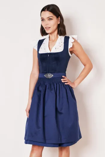 KRÜGER MADL MIni Dirndl blau Alisha (60cm)