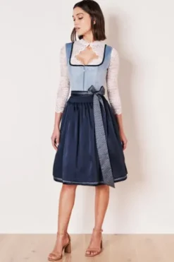 KRÜGER MADL Mini Dirndl blau Dena (60cm)