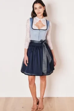 KRÜGER MADL Mini Dirndl blau Dena (50cm)