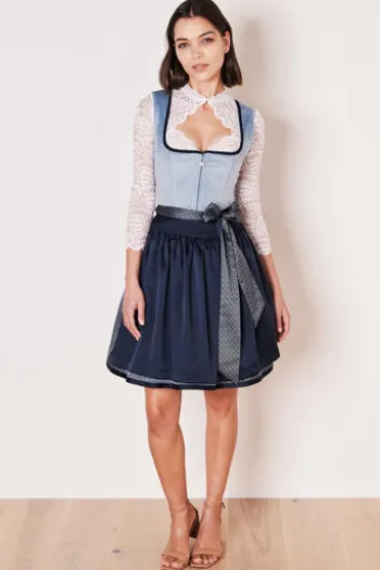 KRÜGER MADL Mini Dirndl blau Dena (50cm)