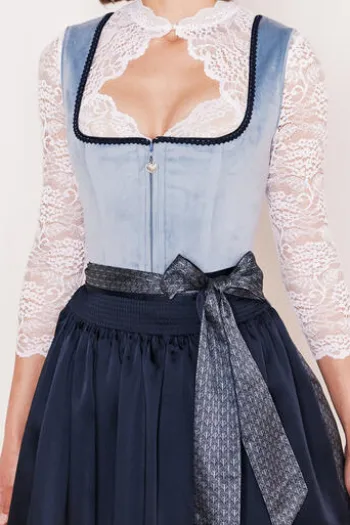 KRÜGER MADL Mini Dirndl blau Dena (50cm)