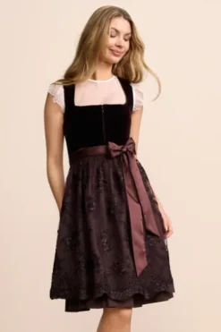 KRÜGER MADL Mini Dirndl bordeaux Tanya (60 cm)