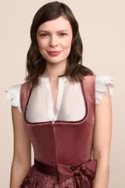 KRÜGER MADL Mini Dirndl bordeaux Kaelyn (60 cm)
