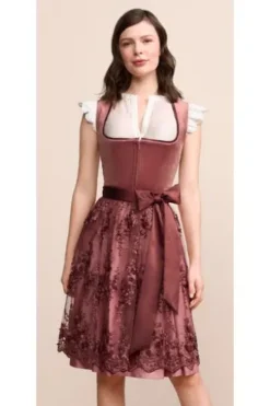 KRÜGER MADL Mini Dirndl bordeaux Kaelyn (60 cm)