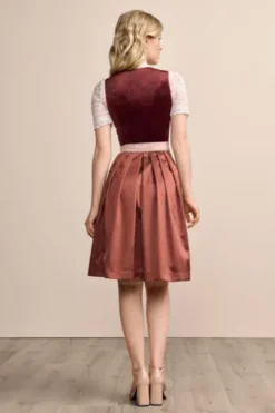 KRÜGER MADL Mini Dirndl bordeaux Aurela (60 cm)
