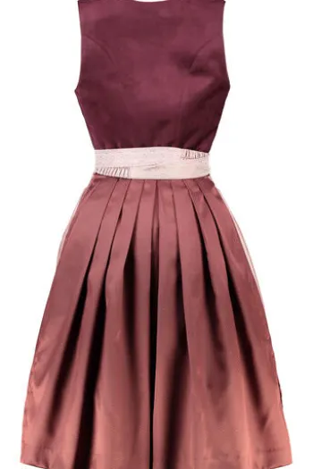 KRÜGER MADL Mini Dirndl bordeaux Aurela (60 cm)