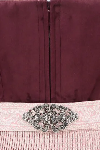 KRÜGER MADL Mini Dirndl bordeaux Aurela (60 cm)