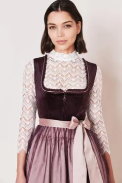 KRÜGER MADL Mini Dirndl bordeaux Joelina (60 cm)