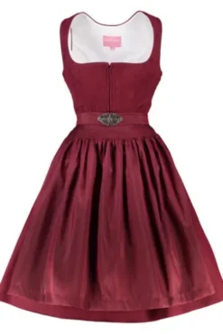 KRÜGER MADL MIni Dirndl bordeaux Evi 60er Rocklänge