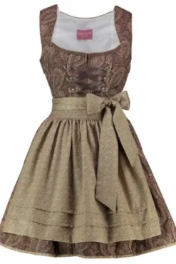 KRÜGER MADL Mini Dirndl braun Paisleymuster Giselle