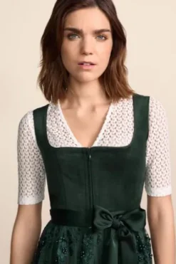 KRÜGER MADL Mini Dirndl dunkelgrün Lovira (60 cm)
