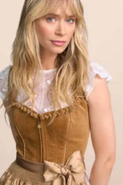 KRÜGER MADL Mini Dirndl ocker Ariella 60er Rocklänge