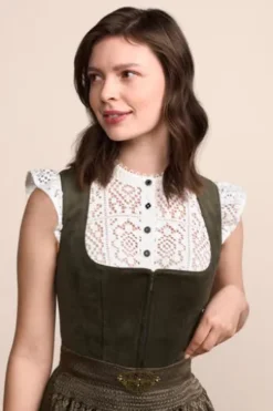 KRÜGER MADL Mini Dirndl oliv Alisha (60cm)