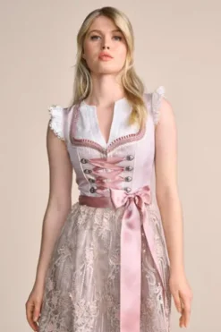 KRÜGER MADL Mini Dirndl rosa geblümt 419068