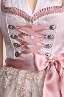 KRÜGER MADL Mini Dirndl rosa geblümt 419068