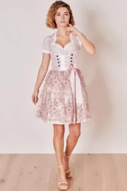 KRÜGER MADL Mini Dirndl rosa geblümt Lia