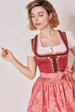 KRÜGER MADL Mini Dirndl rot geblümt Ulrika