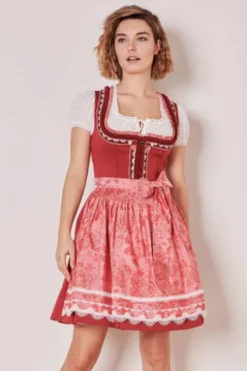 KRÜGER MADL Mini Dirndl rot geblümt Ulrika