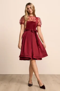 KRÜGER MADL Mini Dirndl rot Tia (60 cm)
