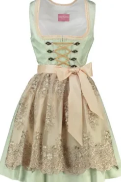 KRÜGER MADL Mini Dirndl türkis geblümt Lujana