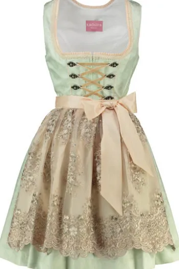 KRÜGER MADL Mini Dirndl türkis geblümt Lujana
