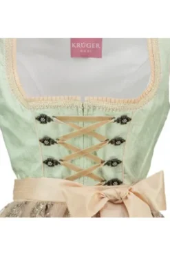 KRÜGER MADL Mini Dirndl türkis geblümt Lujana