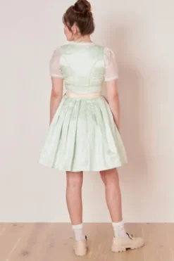KRÜGER MADL Mini Dirndl türkis geblümt Lujana