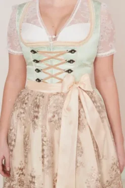 KRÜGER MADL Mini Dirndl türkis geblümt Lujana