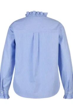 LECOMTE Bluse himmel gestreift Langarm