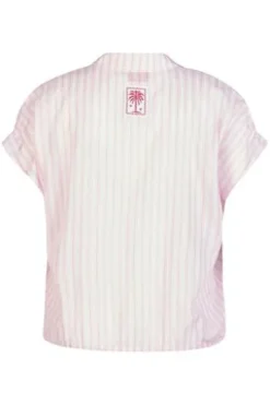 LECOMTE Bluse kirschblüte gestreift Kurzarm