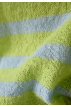 LECOMTE Pullover limette gestreift 3/4-Arm