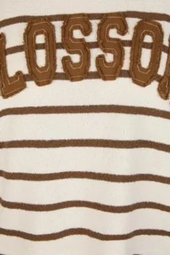 LECOMTE Shirt nougat gestreift