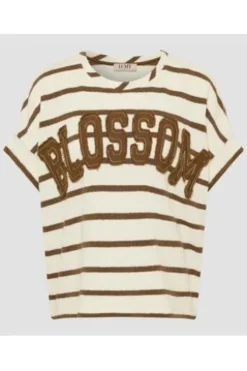 LECOMTE Shirt nougat gestreift