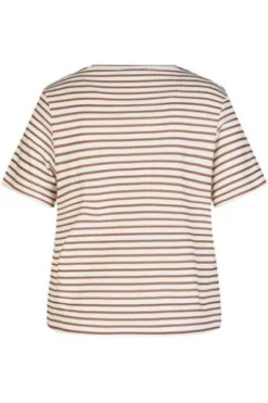 LECOMTE Shirt nougat gestreift