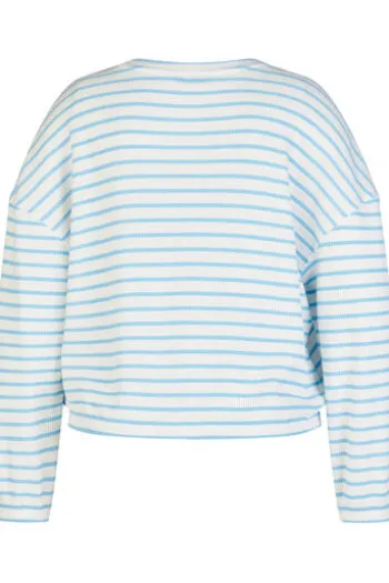 LECOMTE Sweatshirt lichtblau gestreift